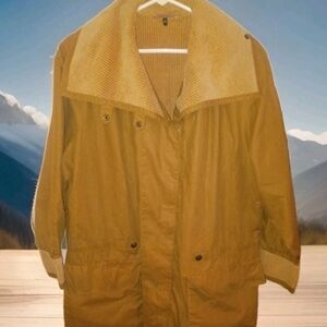 VINTAGE Kemper Weitemann Bern Women's XL Utility Jacket in Tan Courdaroy Outdoor